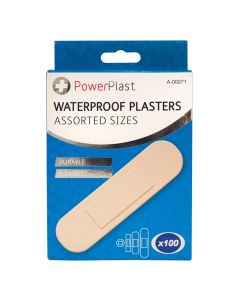 ASSORTED WATERPROOF PLASTERS - 100 PACK