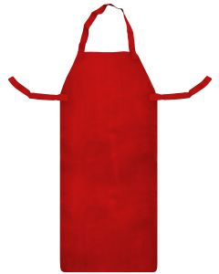 RED LEATHER APRON & TIES (24" X 48")
