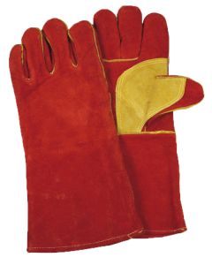 WELDERS GAUNTLET GLOVES - RED