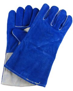 BLUE COWHIDE WELDING GAUNTLETS