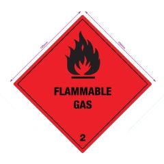 FLAMMABLE GAS - WARNING DIAMOND