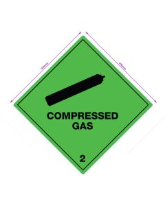 COMPRESSED GAS - WARNING DIAMOND