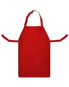 RED LEATHER APRON & TIES (24" X 36")